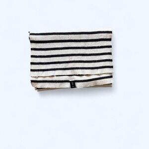 black + cream striped wool blend lightweight scarf by GAP